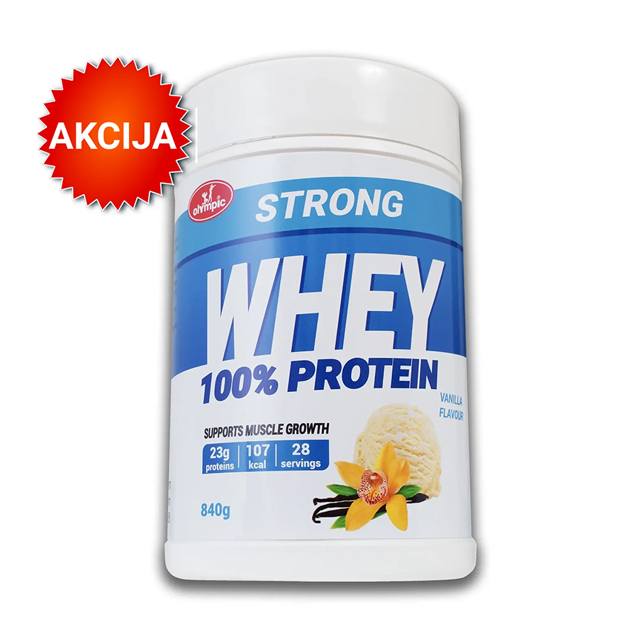 Olympic Strong Whey Protein 100%, Vanila, 840g