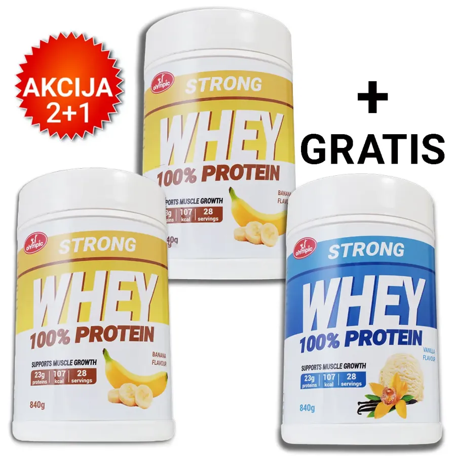 Olympic-Protein-Strong-Whey-840g,-Banana,-Banana-+-Vanila-gratiss
